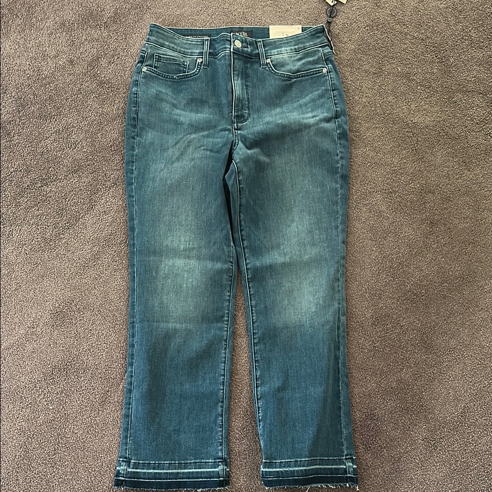 NYDJ Women's Blue Jeans 8 Marilyn straight NWT